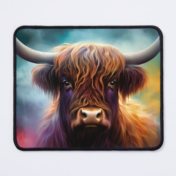 Item preview, Highland Cow: Synthwave Impressionism designed and sold by anass002.