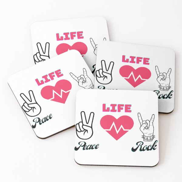 Item preview, Peace Life Rock Design designed and sold by ARTCLAYSTO.