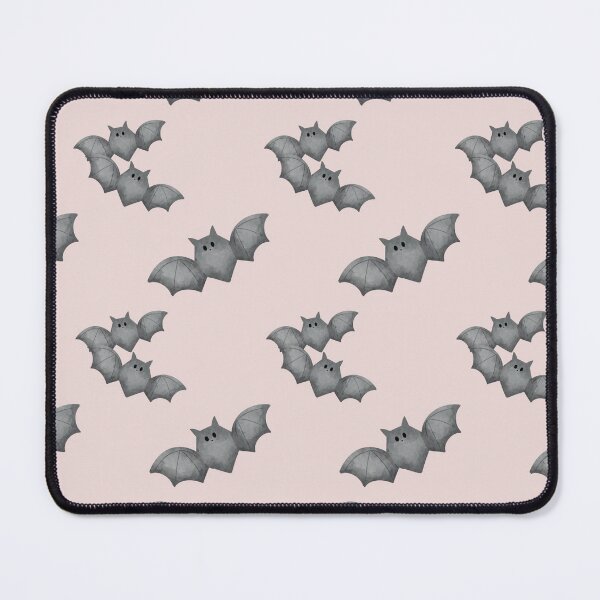 Item preview, Cute Bats for Halloween on Pink Background | Watercolor Flying Bats designed and sold by GlobalGraphics.