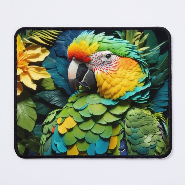 Item preview, Tropical Elegance: Colorful Parrot and Vibrant Flowers designed and sold by Electric-Easel.