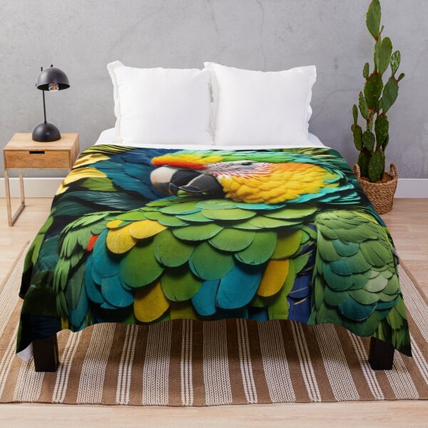 Item preview, Tropical Elegance: Colorful Parrot and Vibrant Flowers designed and sold by Electric-Easel.