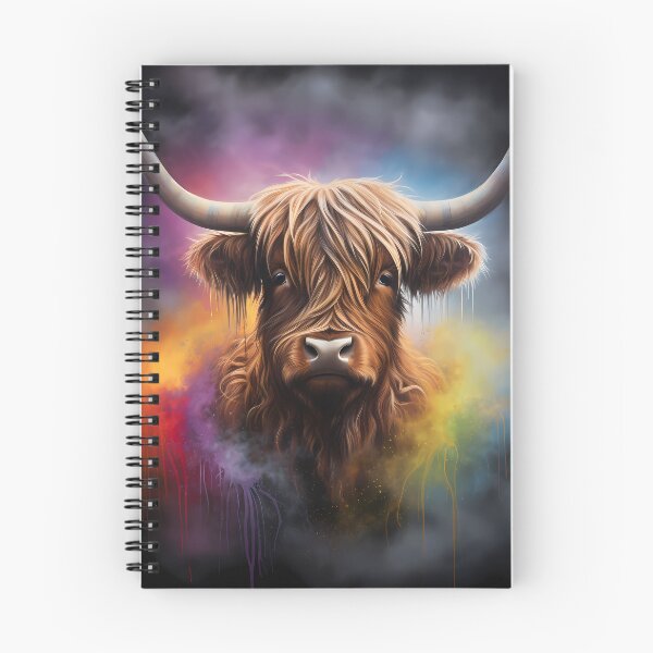 Item preview, Highland Cow: Synthwave Impressionism designed and sold by anass002.