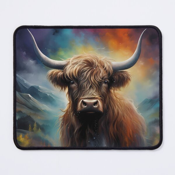 Item preview, Highland Cow: Synthwave Impressionism designed and sold by anass002.