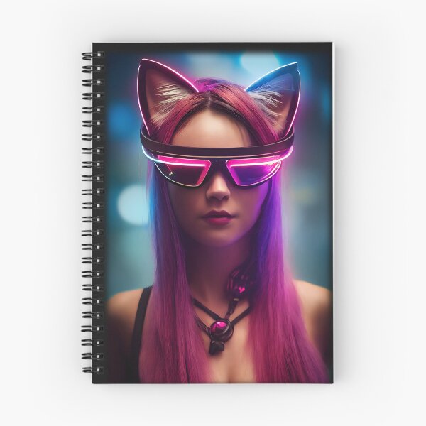 Artikelvorschau, süßes Cyberpunk-Katzenmädchen entworfen und verkauft von TheCaptainM.