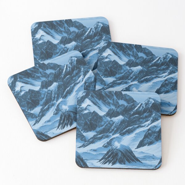 Artikelvorschau, Snowy Mountains: Blauer Farbton mit monochromatischem Stil entworfen und verkauft von marcelhulier.