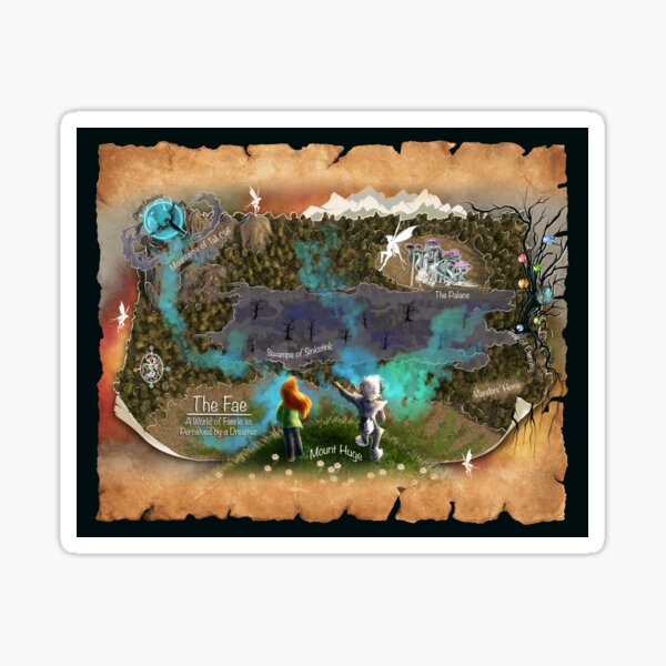 Map of the Fae Sticker