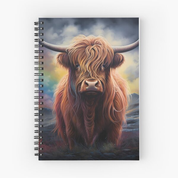 Item preview, Highland Cow: Synthwave Impressionism designed and sold by anass002.