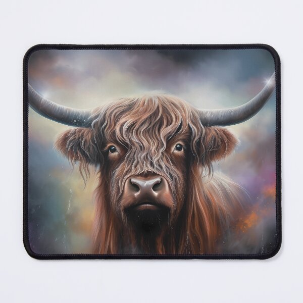 Item preview, Highland Cow: Synthwave Impressionism designed and sold by anass002.