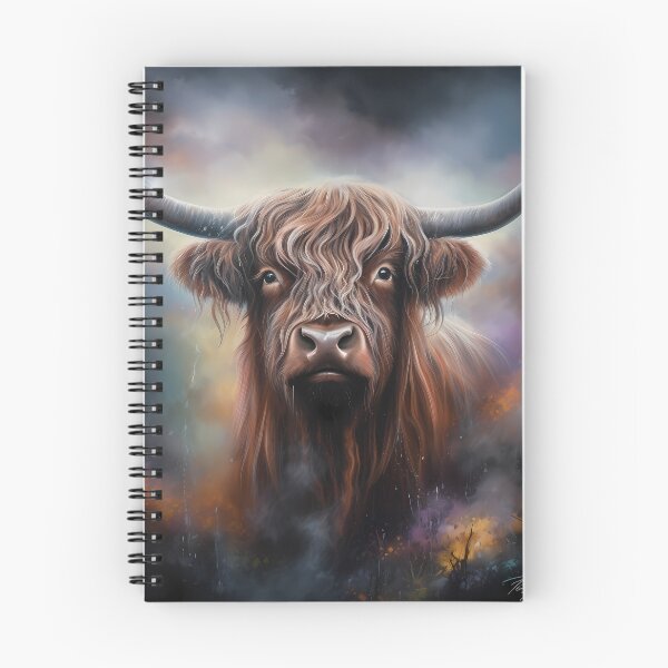 Item preview, Highland Cow: Synthwave Impressionism designed and sold by anass002.