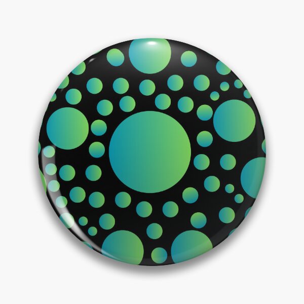 Item preview, Green gradient circles on a black background designed and sold by itsggdesigns.