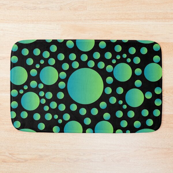 Item preview, Green gradient circles on a black background designed and sold by itsggdesigns.