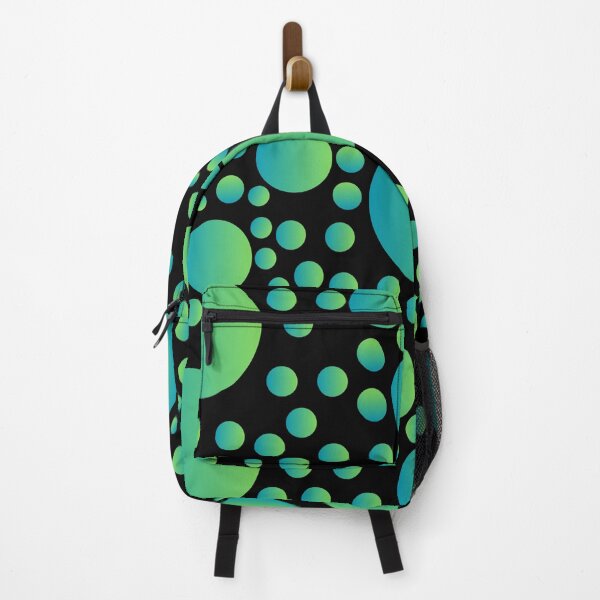 Item preview, Green gradient circles on a black background designed and sold by itsggdesigns.