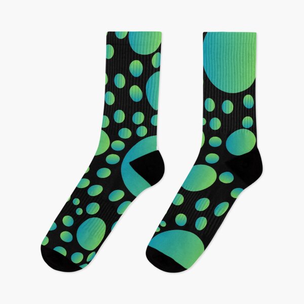 Item preview, Green gradient circles on a black background designed and sold by itsggdesigns.