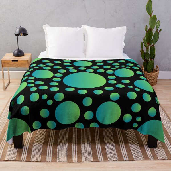 Item preview, Green gradient circles on a black background designed and sold by itsggdesigns.