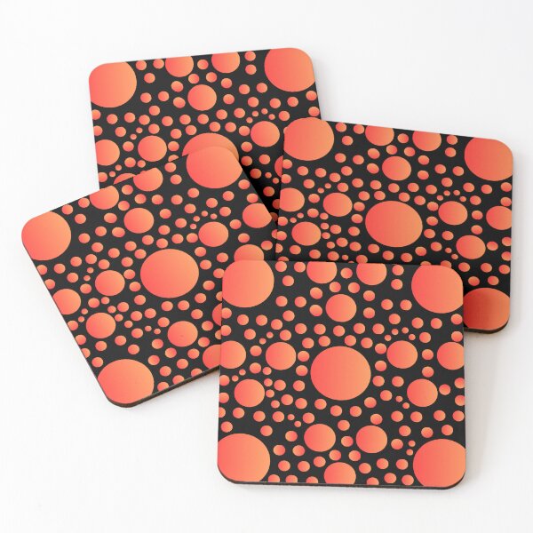Item preview, Orange gradient circles on a black background designed and sold by itsggdesigns.