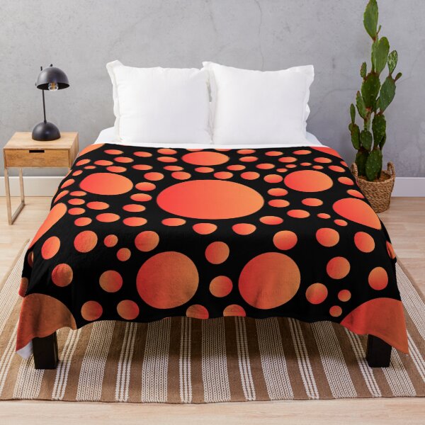 Item preview, Orange gradient circles on a black background designed and sold by itsggdesigns.