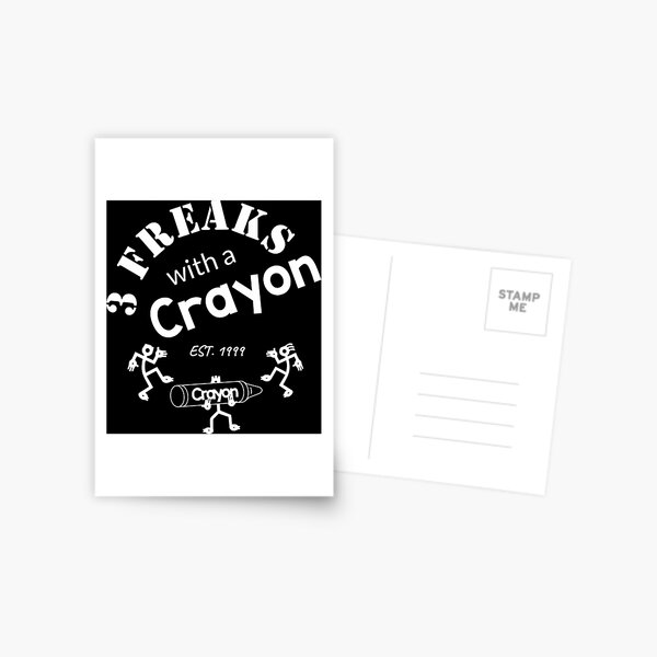 3 Freaks Rounded White Postcard