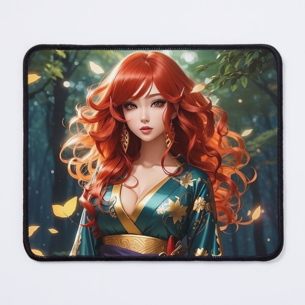 Item preview, red-haired girl wearing chinese dress designed and sold by Witoon077.