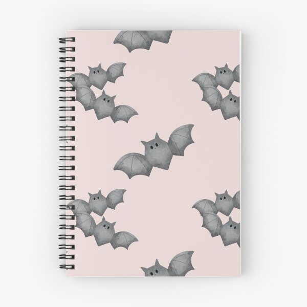 Item preview, Cute Bats for Halloween on Pink Background | Watercolor Flying Bats designed and sold by GlobalGraphics.