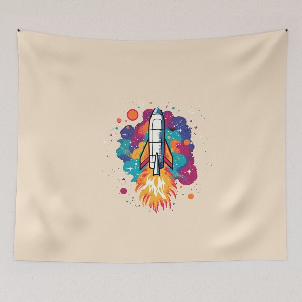 Item preview, Colorful rocket theme designed and sold by Okracha.