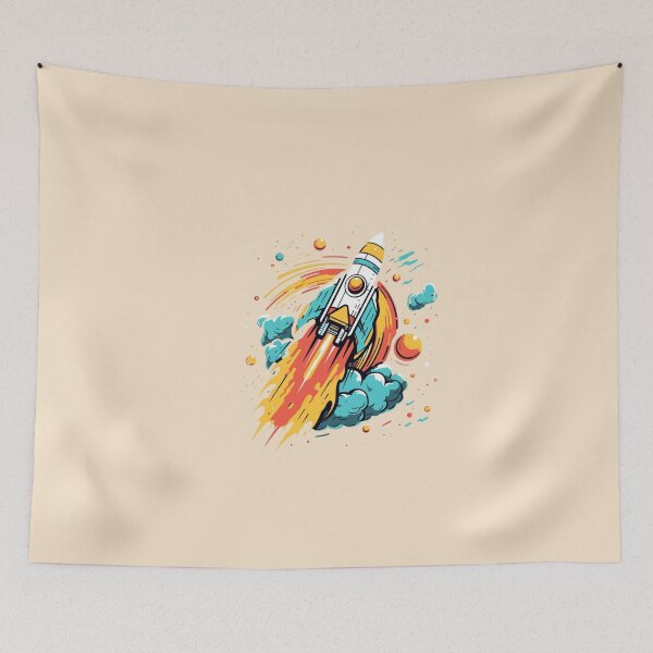 Item preview, Colorful rocket theme designed and sold by Okracha.