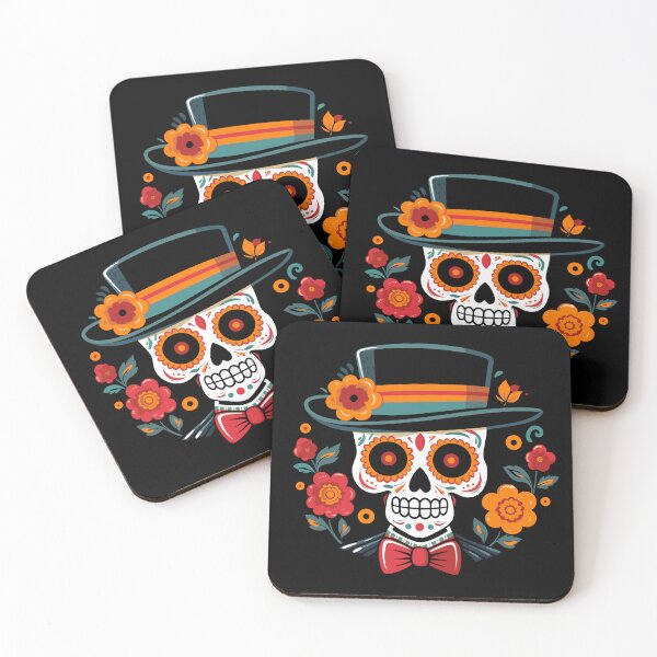 Item preview, Day of Dead mexican skull and flowers designed and sold by LatinoPower.