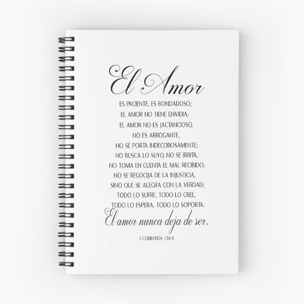 Item preview, Versículo de la Biblia en Español, 1 Corintios 13:4-8 designed and sold by Aryam Quotes.