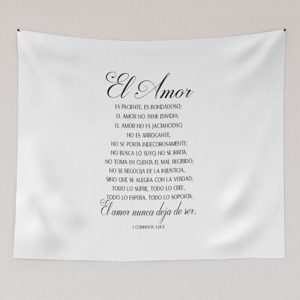 Item preview, Spanish Bible Verse, 1 Corintios 13:4-8 designed and sold by Aryam Quotes.