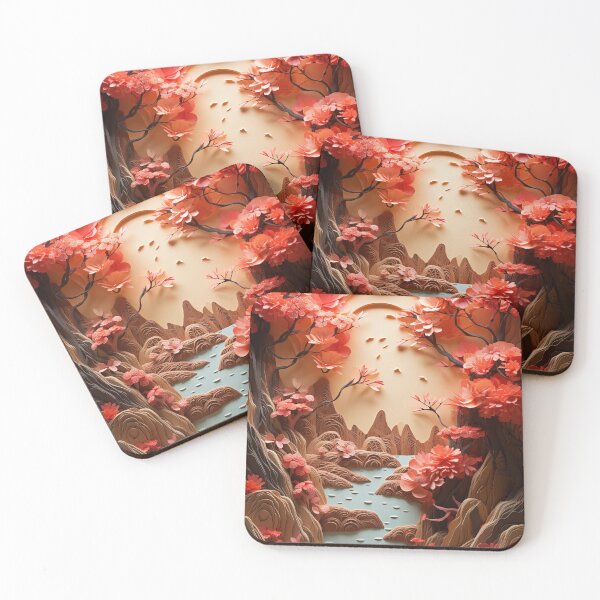 Item preview, Deep Pink Zen Garden Collage - Japanese designed and sold by SuperSeries.