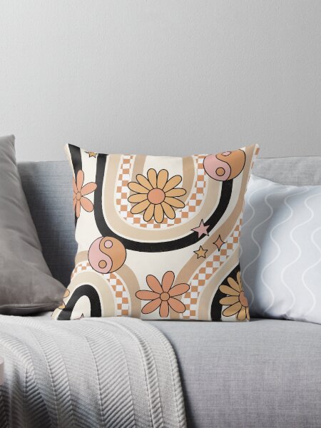 Vista previa del artículo con la obra «Flores en rayas onduladas», diseñado y vendido por LaurenLiza.