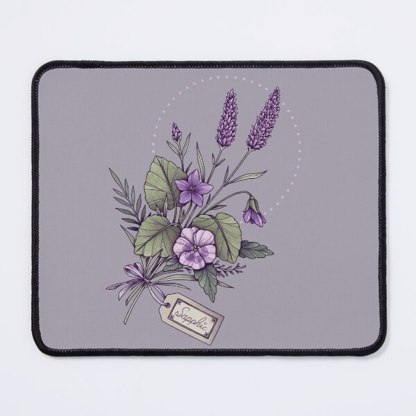 Item preview, Sapphic Flower Bouquet Butch Lesbian Pride Lavender Menace Violet Pansies Sappho Poems Queer Cottagecore Fairycore Queer Magic LGBTQIA  designed and sold by Veymoth.