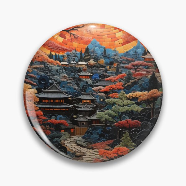 Item preview, Mosaic Brick Japanese Town - Peaceful designed and sold by SuperSeries.