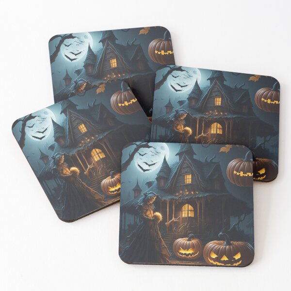 Item preview, Enchanted Haunts: Smiling Pumpkin and Spooky House designed and sold by irosh madushan.