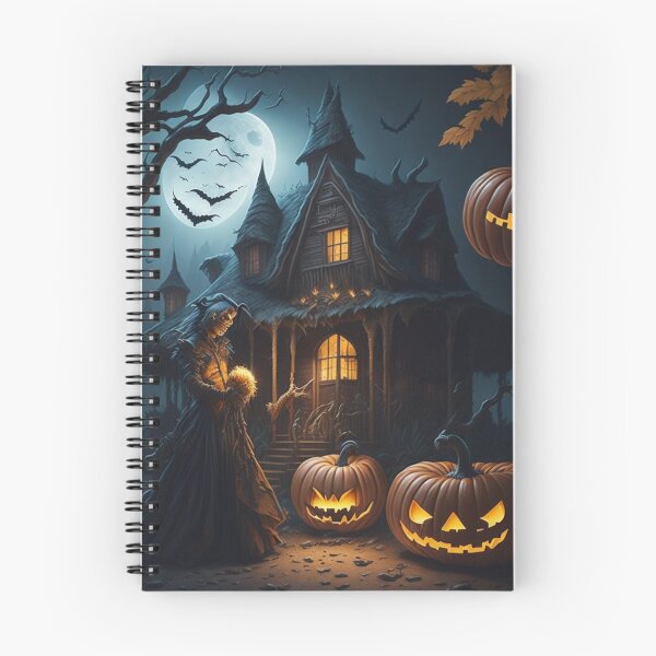 Item preview, Enchanted Haunts: Smiling Pumpkin and Spooky House designed and sold by irosh madushan.