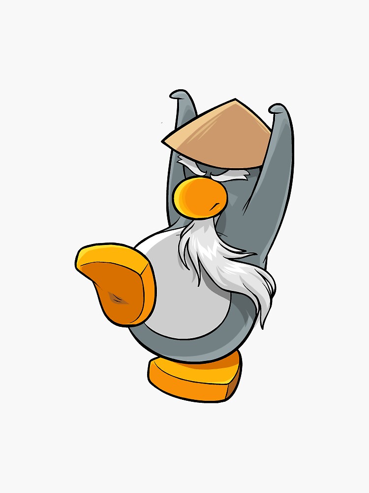 "Penguin Old Martial Arts Master Penguin)" Sticker for Sale by