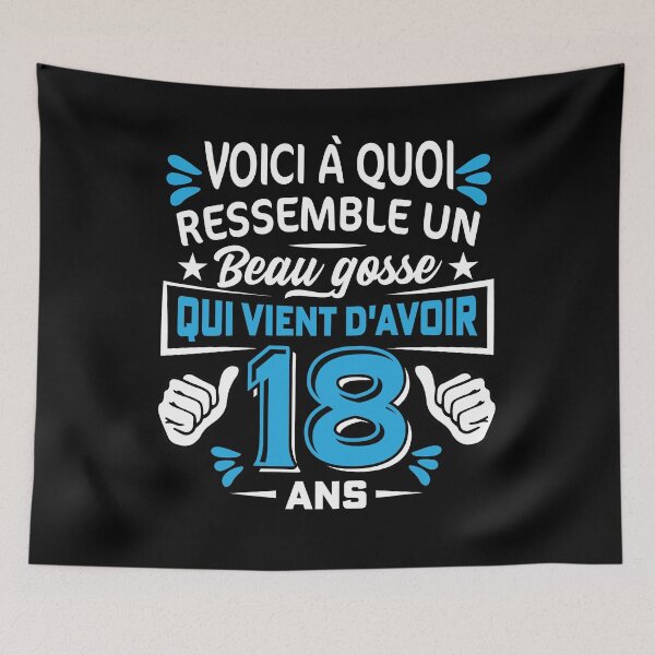 Item preview, Cadeau Anniversaire Beau Gosse 18 ans Humour Ado Garçon BG designed and sold by Tatus Brinal.