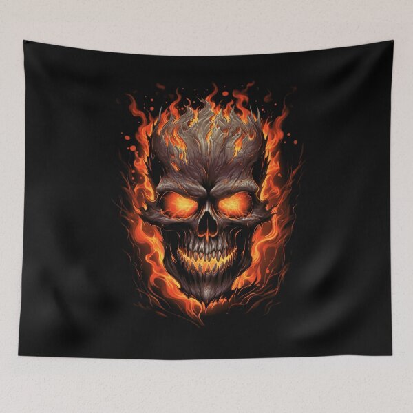 Item preview, Hot Flaming Red Skull, Skull on Fire designed and sold by Vinson-MFG.