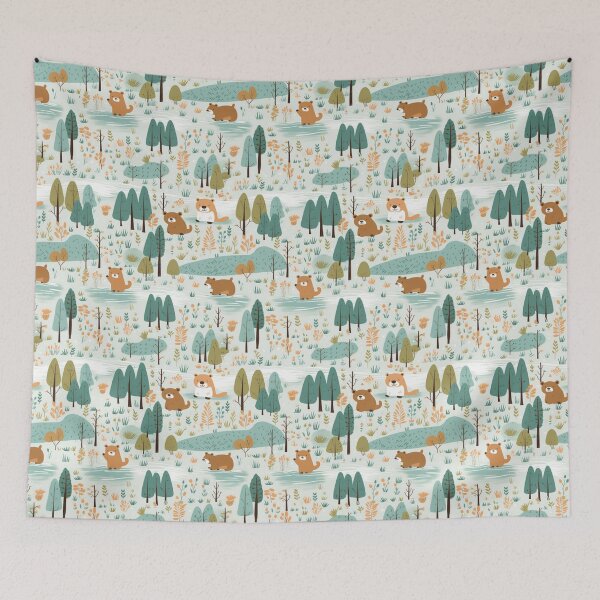 Item preview, Bear Family Beside the River designed and sold by peony225.