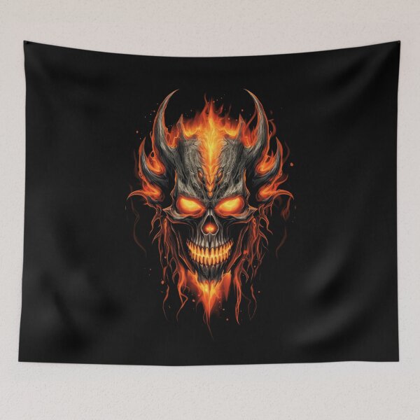 Item preview, Hot Flaming Red Skull, Skull on Fire designed and sold by Vinson-MFG.