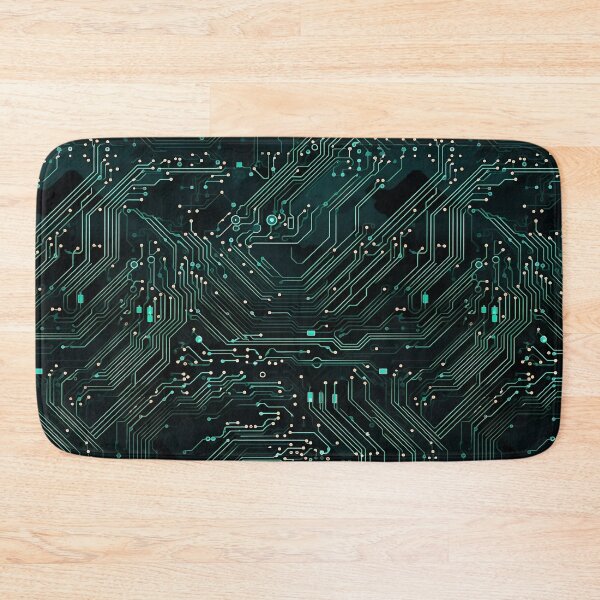 Item preview, Seamless Circuit Board Green tile designed and sold by Vainura.