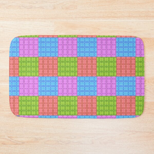 Item preview, Multicoloured Chain Cube Monoprint Offset Pattern designed and sold by vallisrowe.