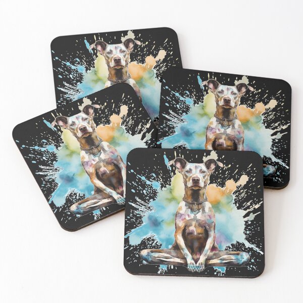 Item preview, Coffee Canine Dogs Yoga Coffee Watercolor Style designed and sold by AnnaMDesign.