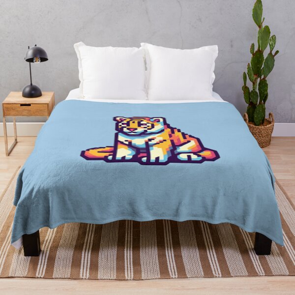 Item preview, Colorful tiger pixel theme designed and sold by Okracha.