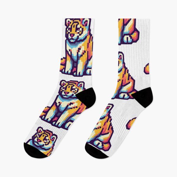 Item preview, Colorful tiger pixel theme designed and sold by Okracha.