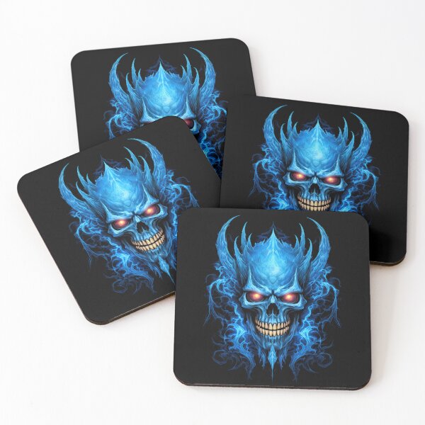 Item preview, Hot Flaming Blue Skull, Skull on Fire designed and sold by Vinson-MFG.