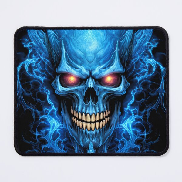 Item preview, Hot Flaming Blue Skull, Skull on Fire designed and sold by Vinson-MFG.