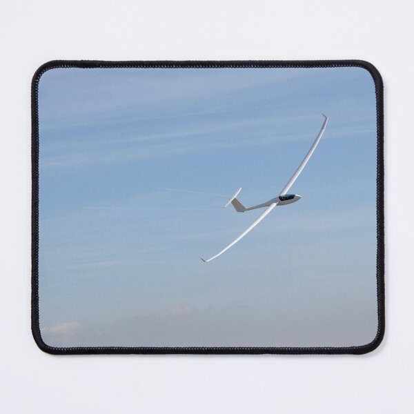 Item preview, Glider, white sailplane in flight across a clear blue sky. designed and sold by sandyprints.
