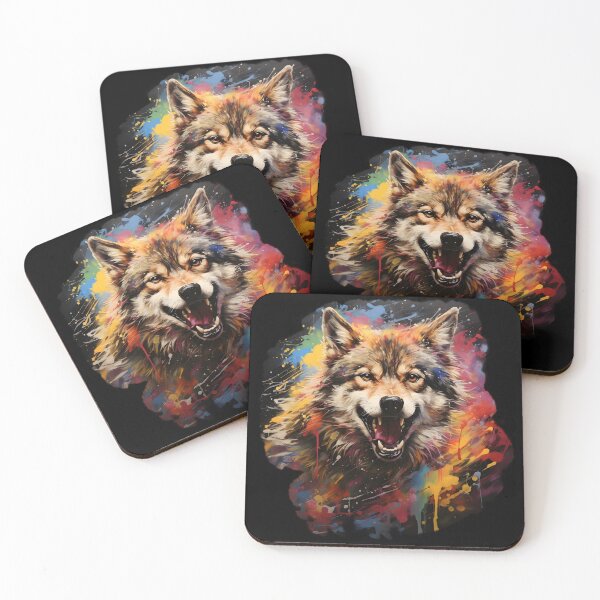 Item preview, Vibrant Wolf Head - Fierce and Colorful Wildlife designed and sold by BNCH44.