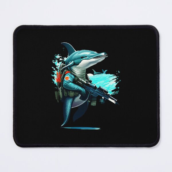Item preview, A dolphin with a gun. designed and sold by ReneMM.