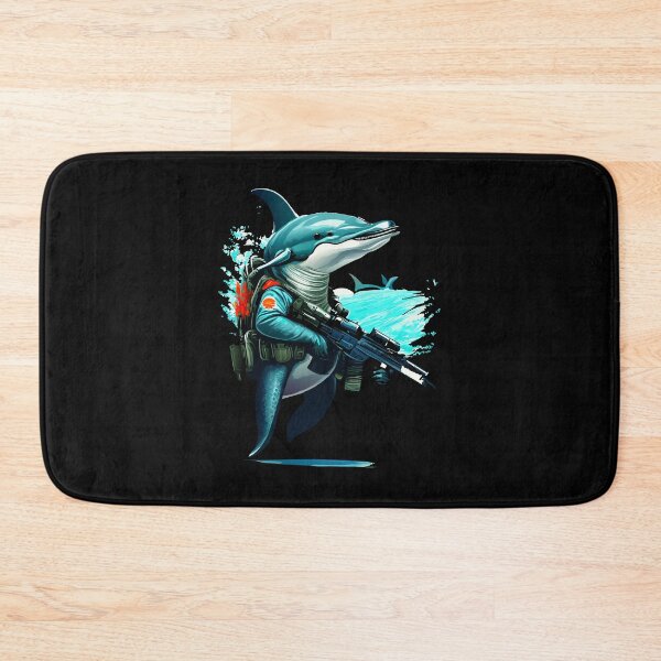 Item preview, A dolphin with a gun. designed and sold by ReneMM.